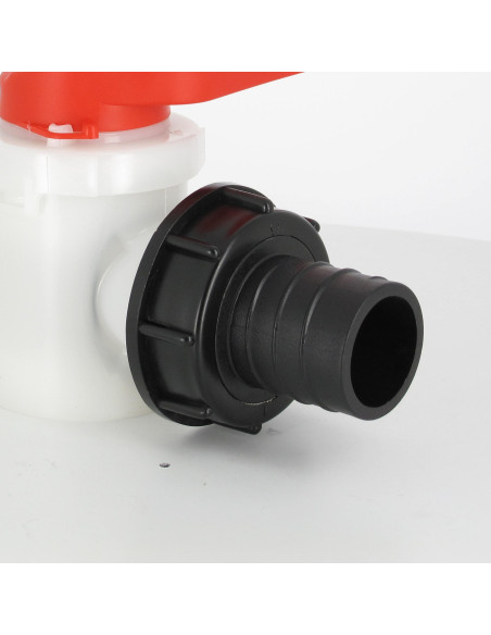 Raccord S60X6 cuve eau - Embout droit Diamètre 40 mm