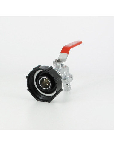 Raccord S60X6 cuve eau – robinet laiton chromé 15 mm