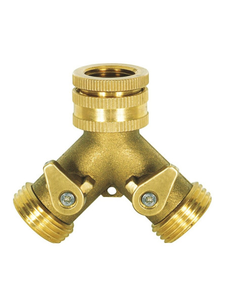 Sélecteur 2 voies en laiton 3/4"  (raccord Y)  Sélecteur 2 voies en laiton 3/4"  (raccord Y)