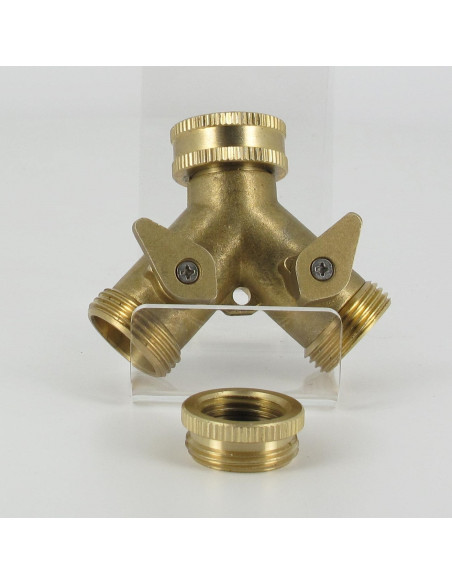 Sélecteur 2 voies en laiton 3/4"  (raccord Y)  Sélecteur 2 voies en laiton 3/4"  (raccord Y)