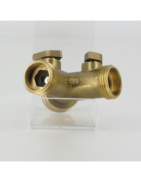 Sélecteur 2 voies en laiton 3/4"  (raccord Y)  Sélecteur 2 voies en laiton 3/4"  (raccord Y)