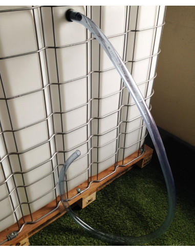 Pack trop-plein cuve eau embout droit Ø 15 mm + 2M Tuyau