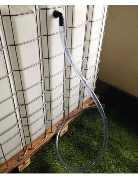 Pack trop-plein cuve eau embout coudé Ø 20 mm + 2M Tuyau