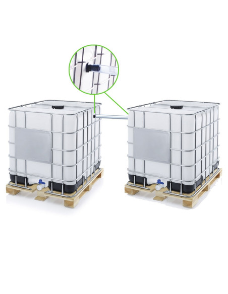 Kit de couplage 2 Cuves à Eau 1000 litres ECO Ø 25 mm Kit de couplage 2 Cuves à Eau 1000 litres ECO Ø 25 mm