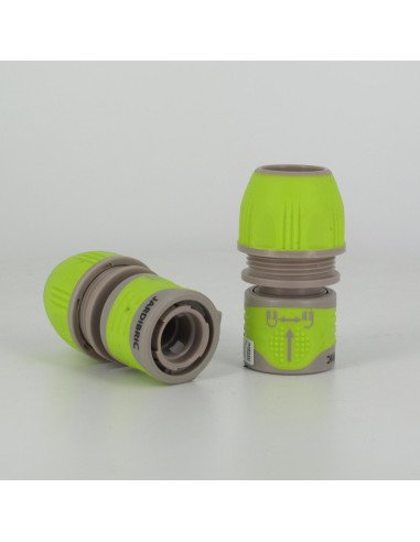 2 Raccords Rapides Autostop - Tuyau Arrosage Jardin Diamètre 12/15/19