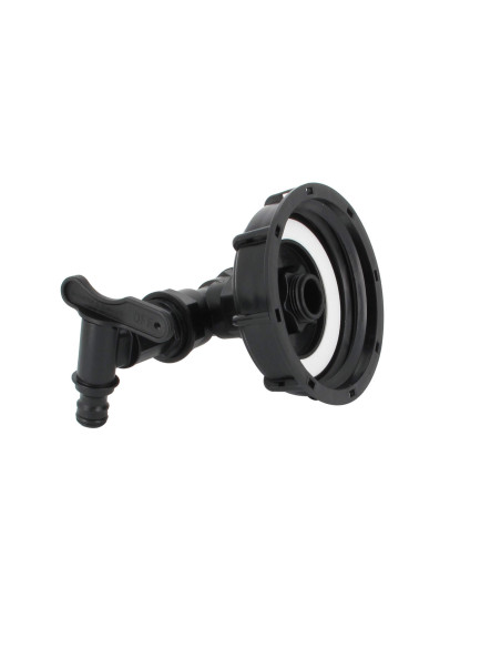 Raccord S100X8 cuve eau - 2 robinets avec nez (type Gardena)