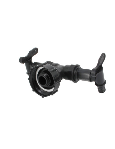 Raccord S60X6 cuve eau - 2 robinets avec nez (type Gardena)