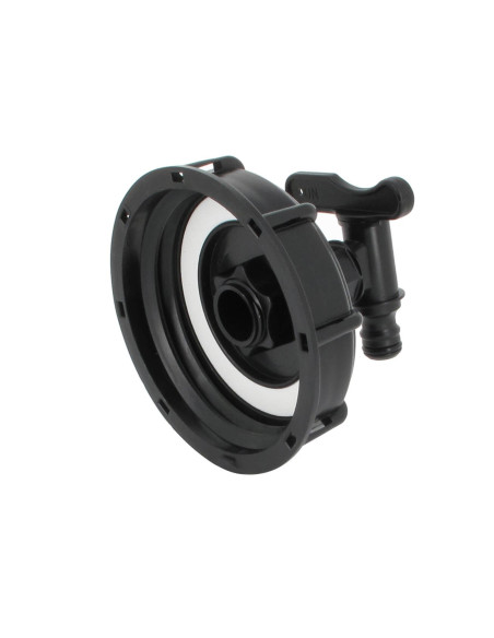 Raccord S100X8 cuve eau - 1 robinet avec nez (type Gardena) Raccord S100X8 cuve eau - 1 robinet avec nez (type Gardena)