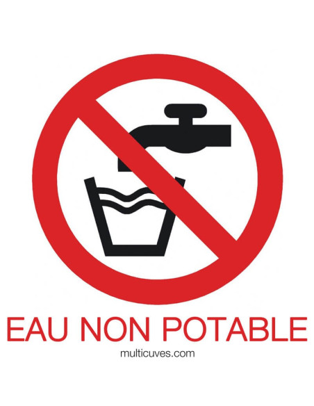 Lot 3 autocollants de signalisation Eau non potable