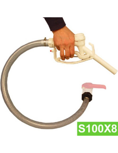 Kit Vidange cuve eau 1000 L S100X8 - Tuyau 1 m + Pistolet