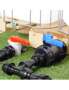Kit de Raccordement de 2 Cuves à eau 1000 L - filetage S60X6 / S100X8 2