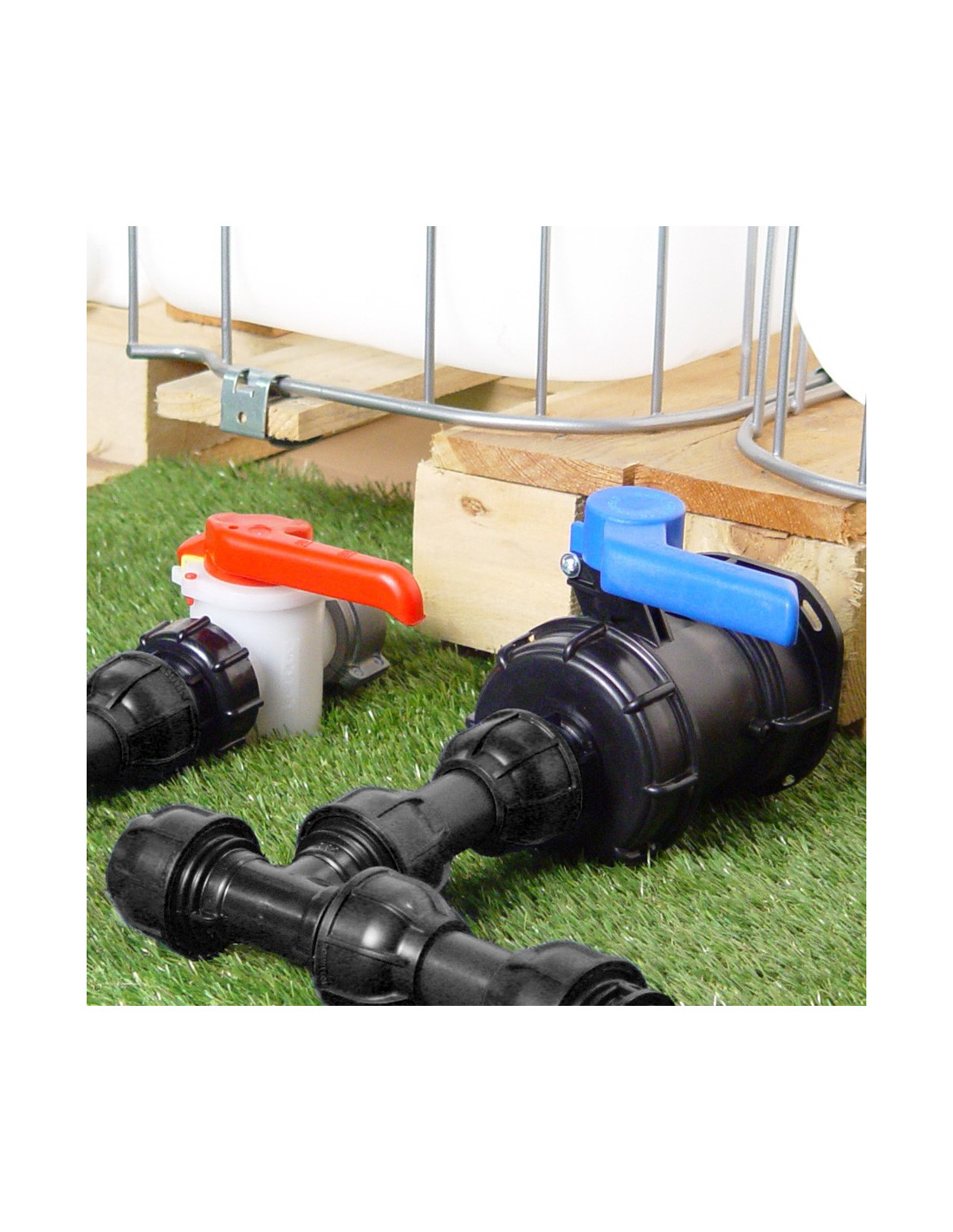 Kit horizontal de raccordement pour 2 cuves