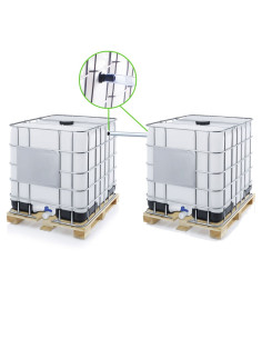 Kit ECO de couplage de 2 cuves à eau 1000 l - Ø 15 mm - Tuyau 50 cm