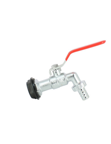 Robinet laiton chromé 15 mm pour Collecteur Récupérateur Eau Pluie