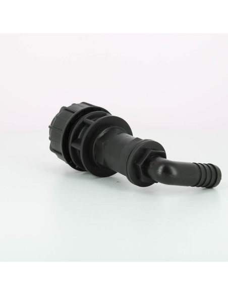 Raccord coudé cannelé 20 mm pour kit de couplage de cuves