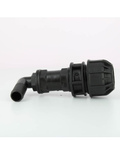 Raccord coudé cannelé 20 mm - kit couplage cuve 2