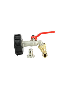 Raccord cuve S60X6 - Robinet ECO laiton 15 mm + Nez articulé