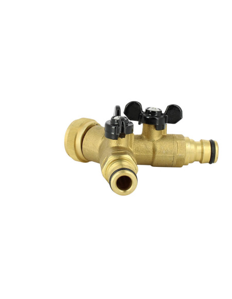 Sélecteur 2 voies en laiton 3/4'' avec Nez (type Gardena)