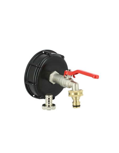 Raccord cuve eau S100X8 - Robinet ECO laiton 15 mm + Nez 20x27 Raccord cuve eau S100X8 - Robinet ECO laiton 15 mm + Nez 20x27