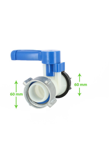 Vanne cuve - écrou S60X6 et sortie S60X6 - compatible Sotralentz