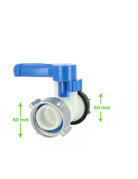 Vanne cuve - écrou S60X6 et sortie S60X6 - compatible Sotralentz