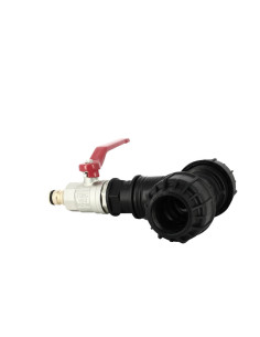 Kit couplage cuve – Raccord Té Ø32 mm + Vanne 1/4 de tour + Embout rapide (type Gardena) 2