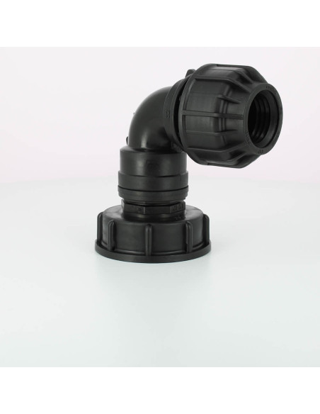 Raccord S60X6 cuve eau - Coudé pression Diamètre 32 mm