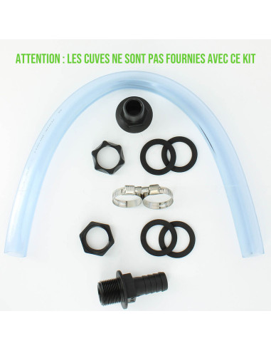 Kit ECO de couplage de 2 cuves 1000 L - Ø 25 mm - Tuyau 2 m