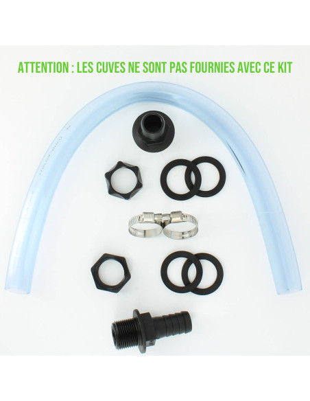 Kit ECO de couplage de 2 cuves 1000 L - Ø 25 mm - Tuyau 2 m Kit ECO de couplage de 2 cuves 1000 L - Ø 25 mm - Tuyau 2 m