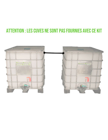 Kit de couplage pour récupérateurs d'eau - Ø 32 mm - Tuyau 65 cm