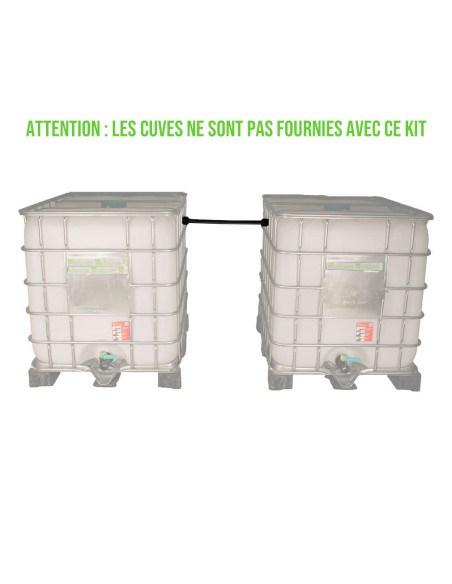 Kit de couplage pour récupérateurs d'eau - Ø 32 mm - Tuyau 65 cm