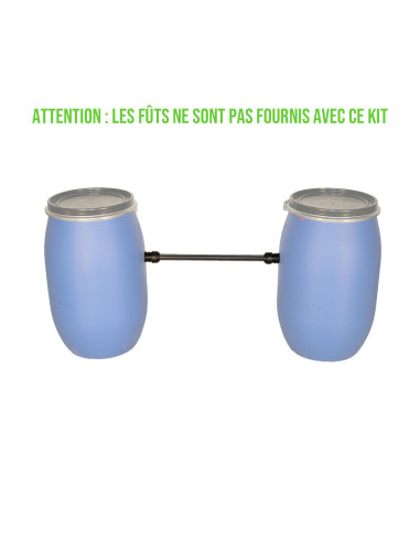 Kit de couplage pour récupérateurs d'eau - Ø 32 mm - Tuyau 65 cm