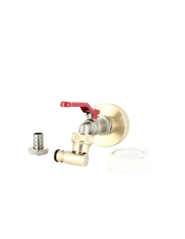 Raccord S60X6 laiton - Robinet ECO laiton 15 mm + Nez articulé