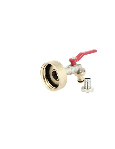 Raccord S60X6 Laiton - Robinet ECO laiton 15 mm + Nez 20x27