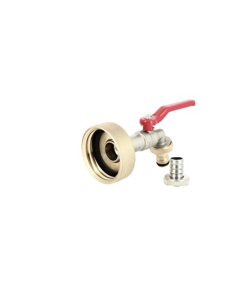 Raccord S60X6 Laiton - Robinet ECO laiton 15 mm + Nez 20x27