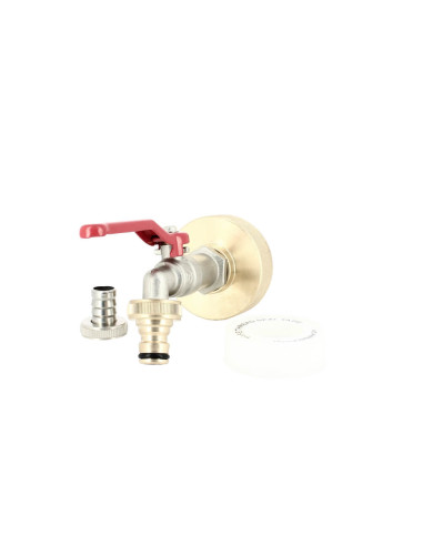 Raccord S60X6 Laiton - Robinet ECO laiton 15 mm + Nez 20x27