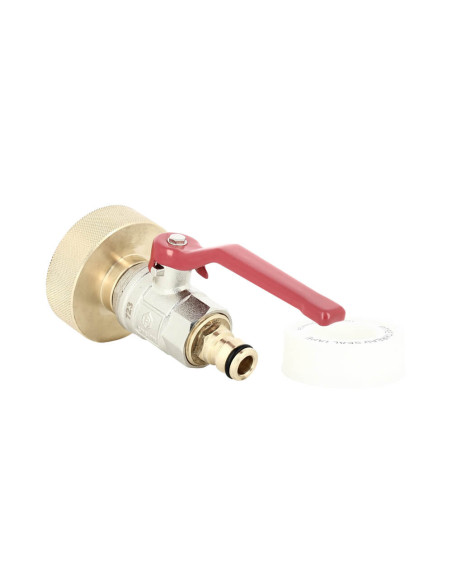 Raccord cuve S60X6 laiton - Vanne laiton + Embout rapide