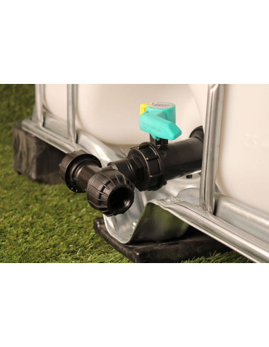 Raccord cuve eau S60X6 - Té compression Diamètre 32 mm