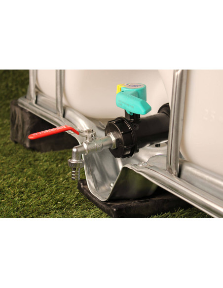 Raccord cuve eau S60X6 - Robinet laiton chromé 15 mm