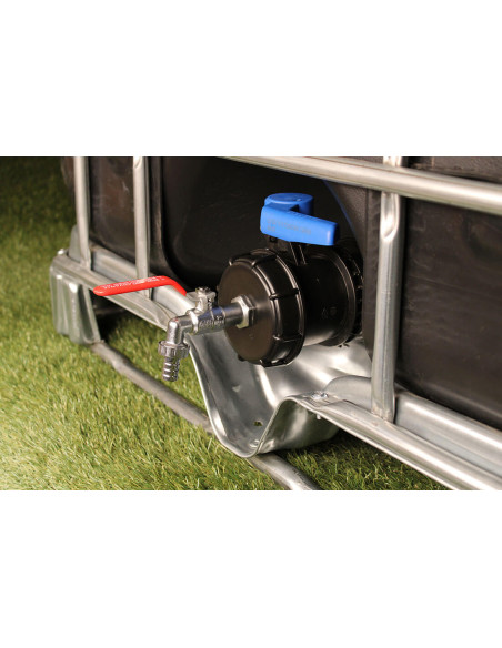 Raccord cuve eau S100X8 - Robinet laiton chromé 15 mm