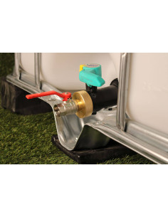 Raccord cuve S60X6 laiton - Vanne 1/4 de tour laiton 2
