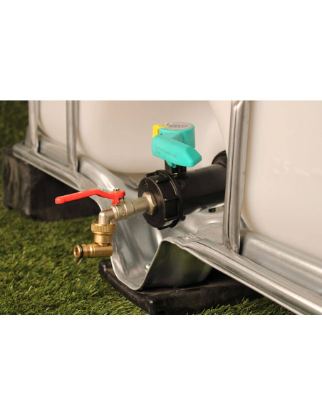 Raccord cuve S60X6 - Robinet ECO laiton 15 mm + Nez articulé