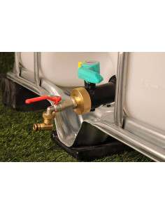 Raccord S60X6 laiton - Robinet ECO laiton 15 mm + Nez articulé 2