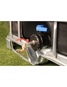 Raccord cuve eau S100X8 - Robinet ECO laiton 15 mm + Nez articulé 2