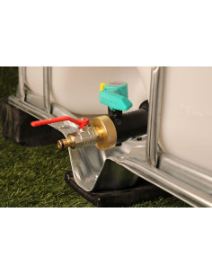Raccord cuve S60X6 laiton - Vanne laiton + Embout rapide 2