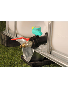 Raccord cuve eau S60X6 - Vanne laiton + Embout rapide 2
