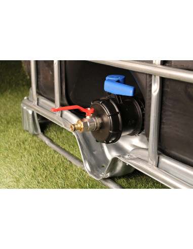 Raccord S100X8 - Vanne 1/4 de tour laiton + Embout rapide