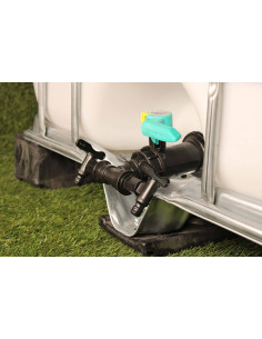 Raccord S60X6 cuve eau - 2 robinets avec nez (type Gardena) 2