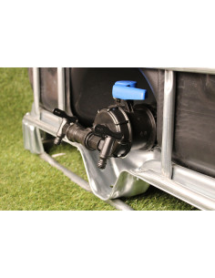 Raccord S100X8 cuve eau - 2 robinets avec nez (type Gardena) 2