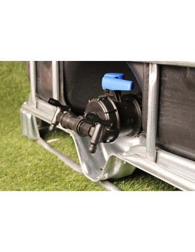 Raccord cuve eau S100X8 - 2 Robinets avec Nez (type Gardena)